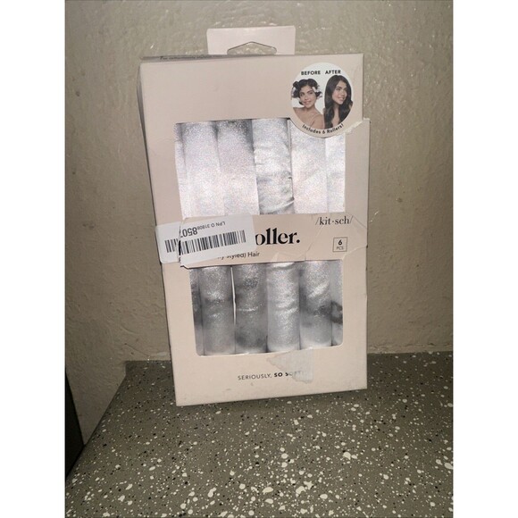 Kitsch Marble Pattern Hair Rollers 6 Pcs Seriously Soft Heatless Hair New - Picture 1 of 4